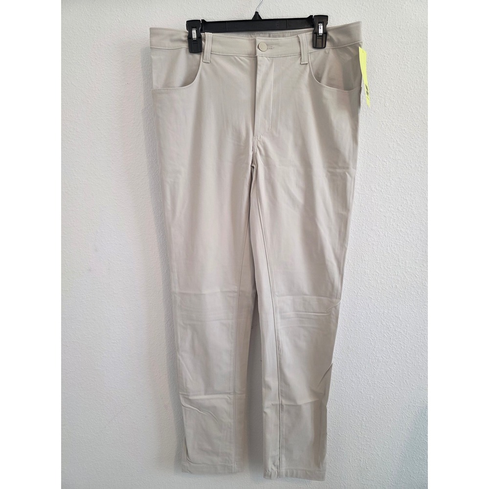 All in Motion Mens Golf Pants Stone Beige Performance Slim Fit 34x32 NWT